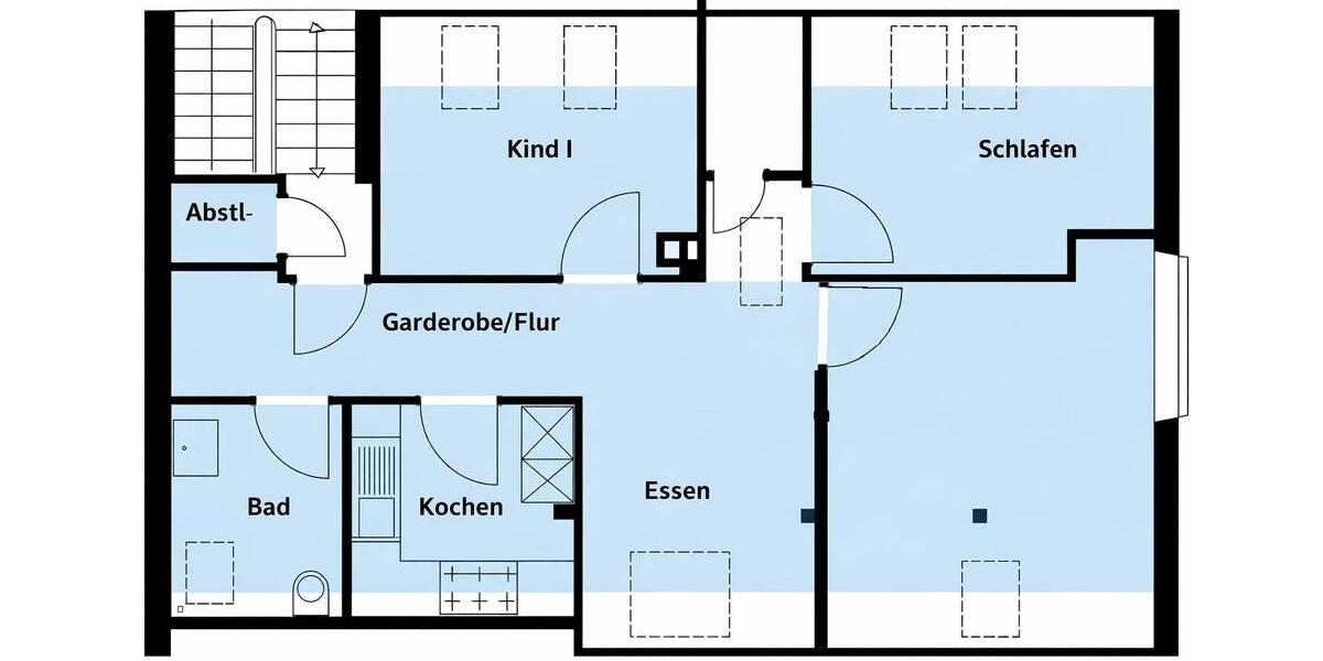 Dachgeschoßwohnung Nersingen - 3 Zimmer, 65 m&sup2;, 1.250&euro; | Angebot:26454255